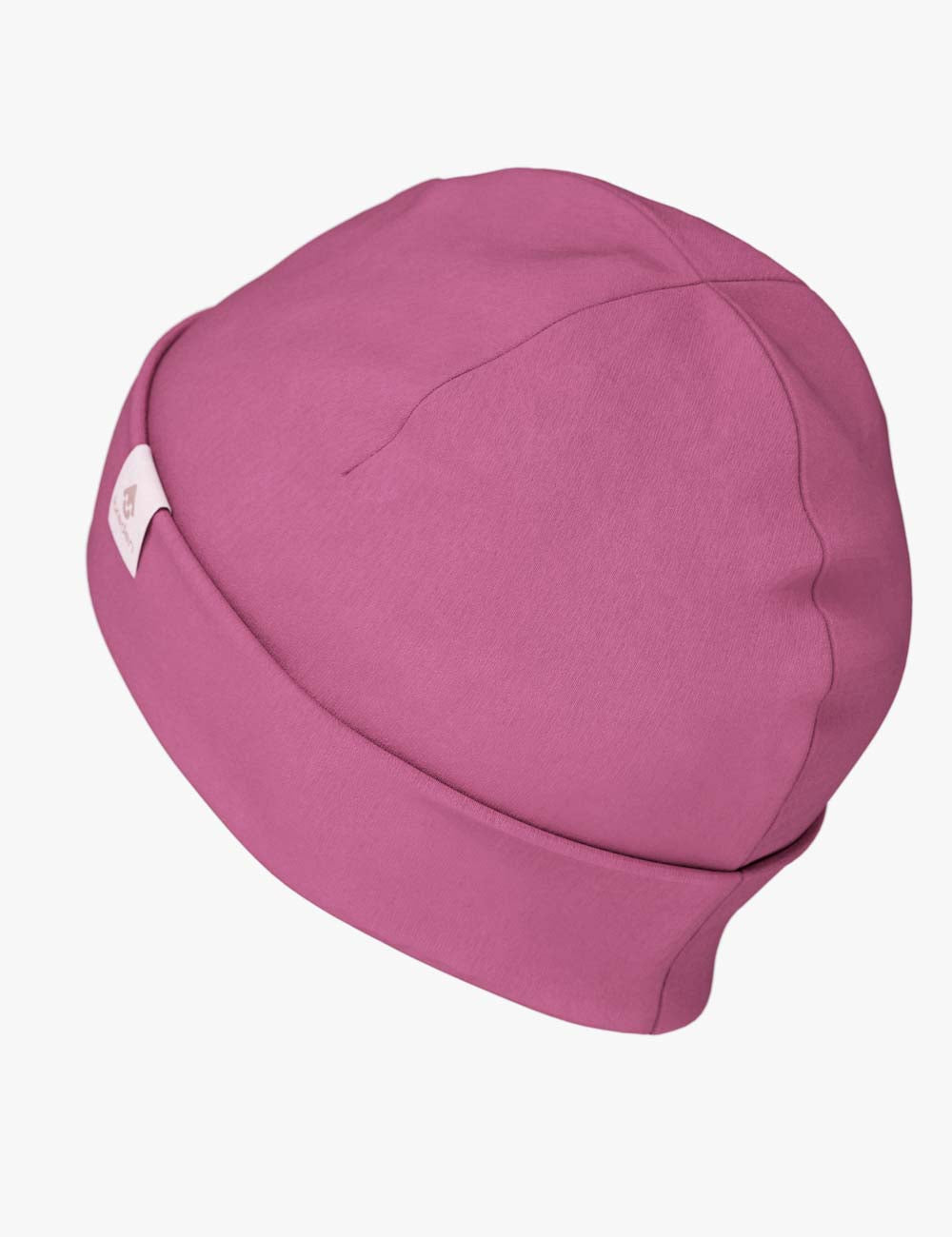 Double layered cotton kids beanie hat shown in a relaxed baggy style for autumn weather — view 5