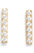 Crystal Bar Stud Earrings-0