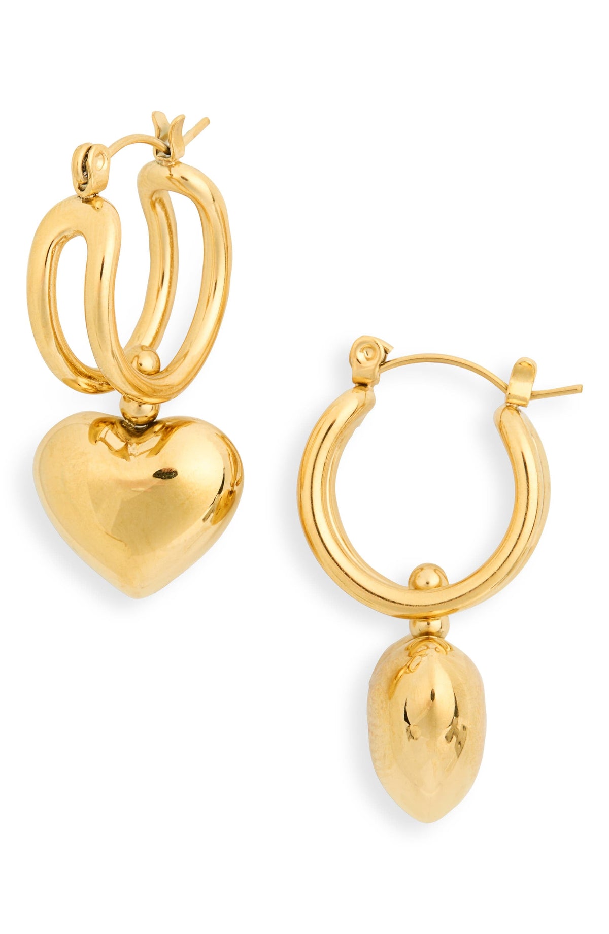 Heart Drop Earrings-0
