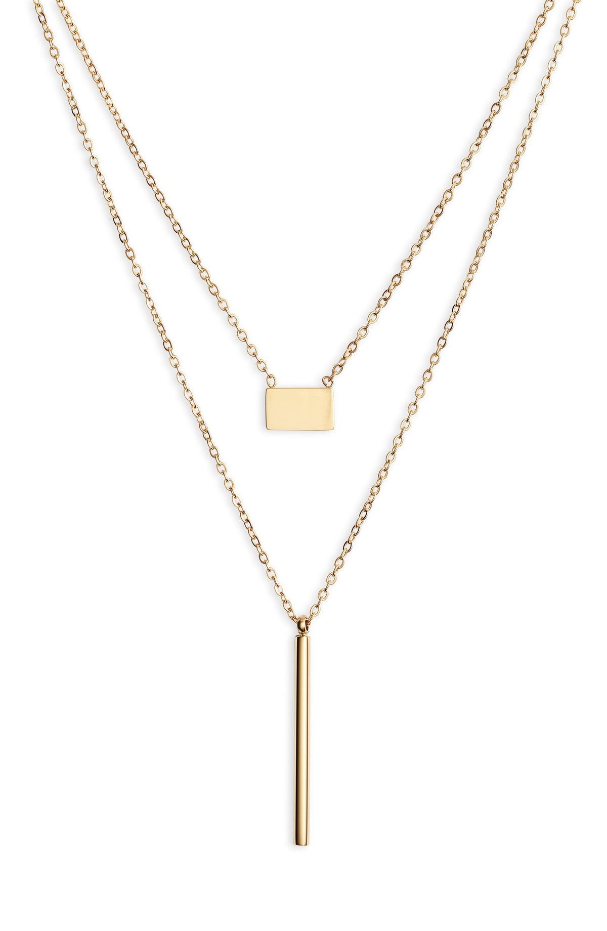 Double Strand Necklace - Gold-0
