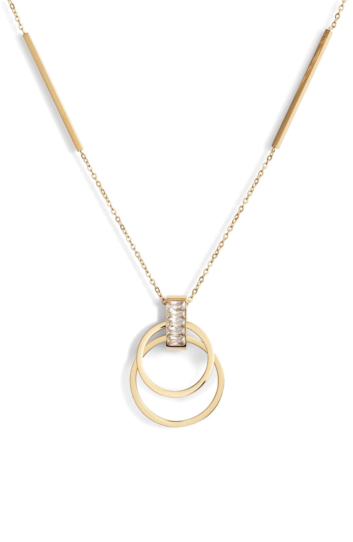 Crystal Open Pendant Necklace | More Colors Available-0