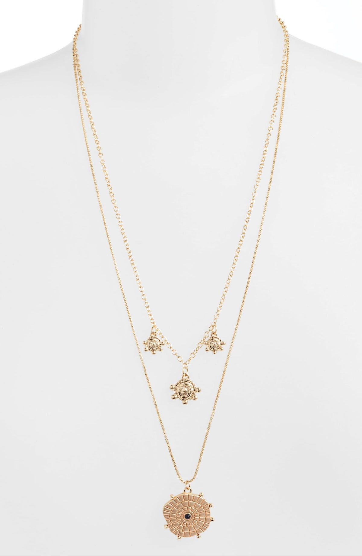 Flare Coin Charm Necklace-1