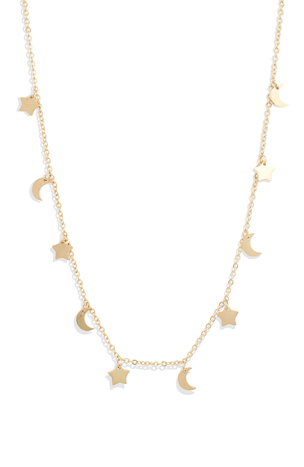 Sun Moon Stars Charm Necklace-0