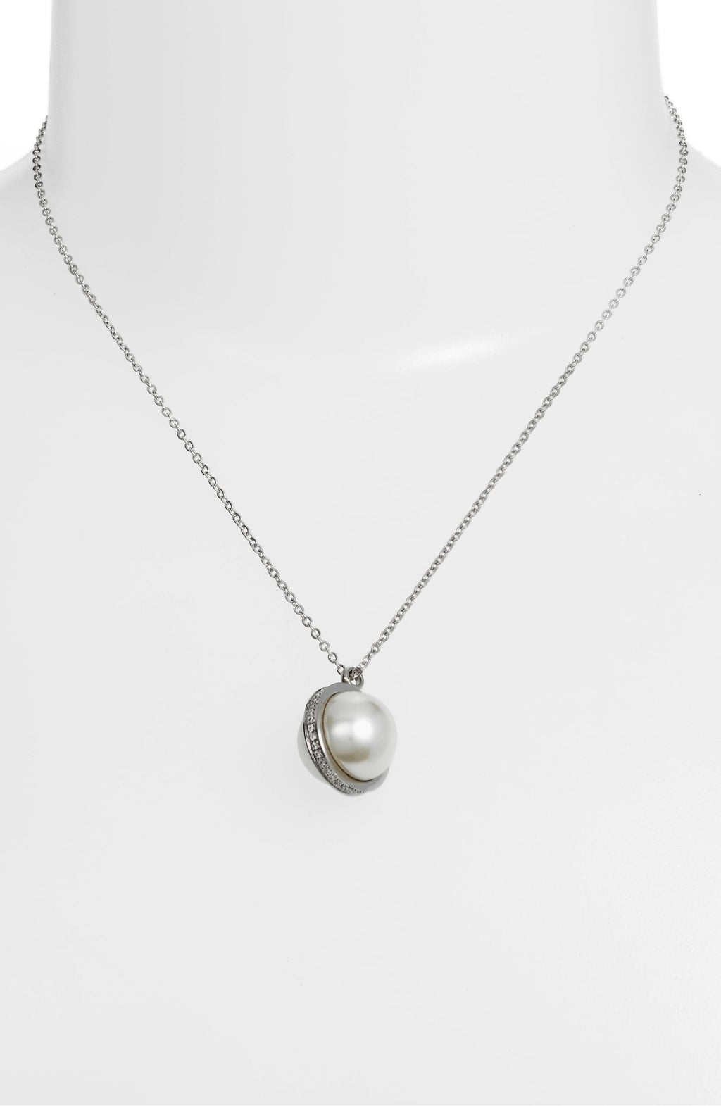 Pearl Crystal Orbit Necklace | More Colors Available-3