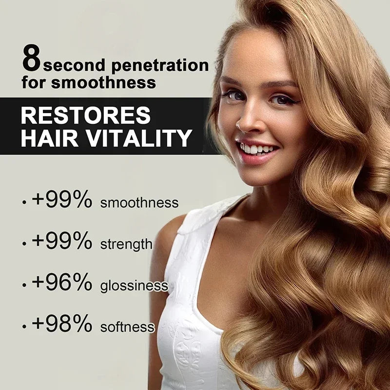 Keratin hair mask tub in 100ml size, creamy white conditioning treatment for dry damaged hair — view 3