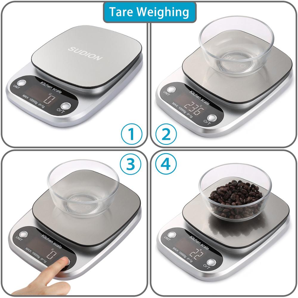 Sleek digital kitchen household food scale on a countertop for precise baking and cooking measurements — view 4