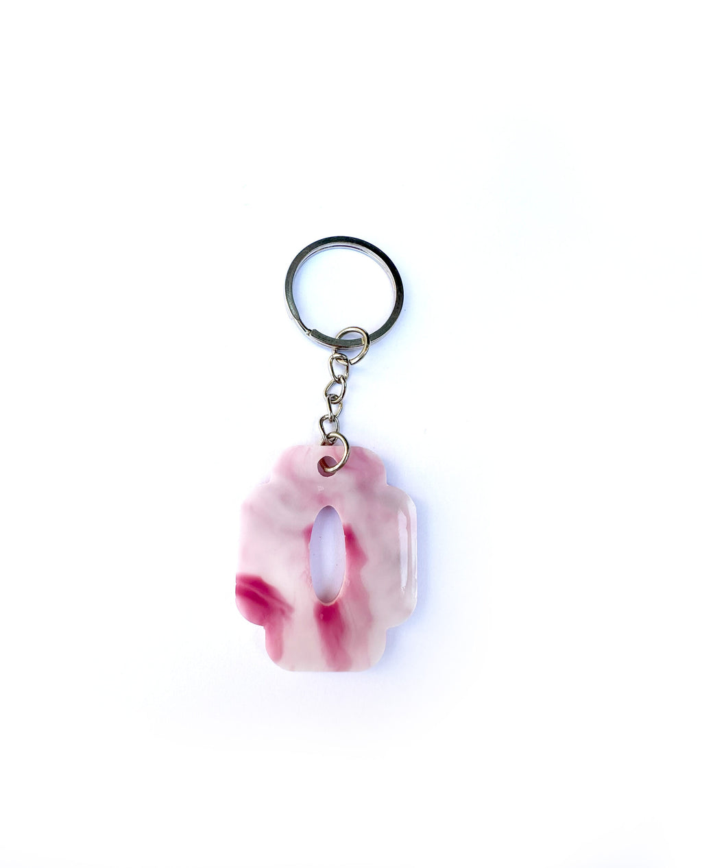 Llavero rosa marmolado-5