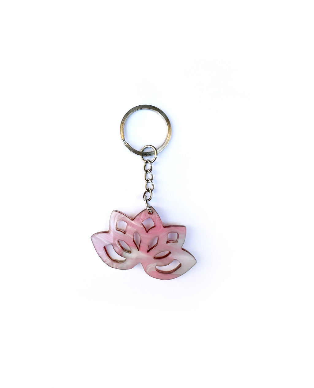 Llavero flor de loto rosado-0