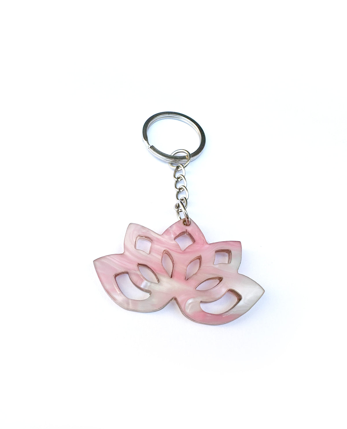 Llavero flor de loto rosado-1