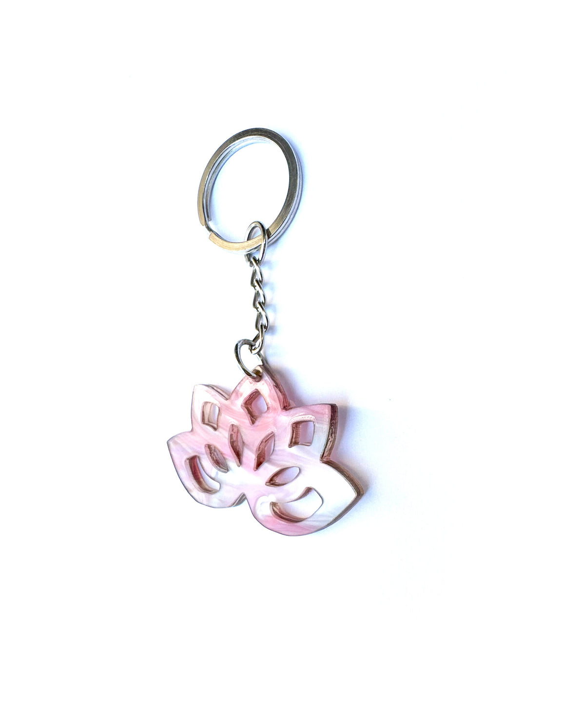 Llavero flor de loto rosado-2