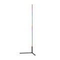 Modern minimalist 1.5m RGB LED corner floor lamp illuminating a contemporary living room space.
