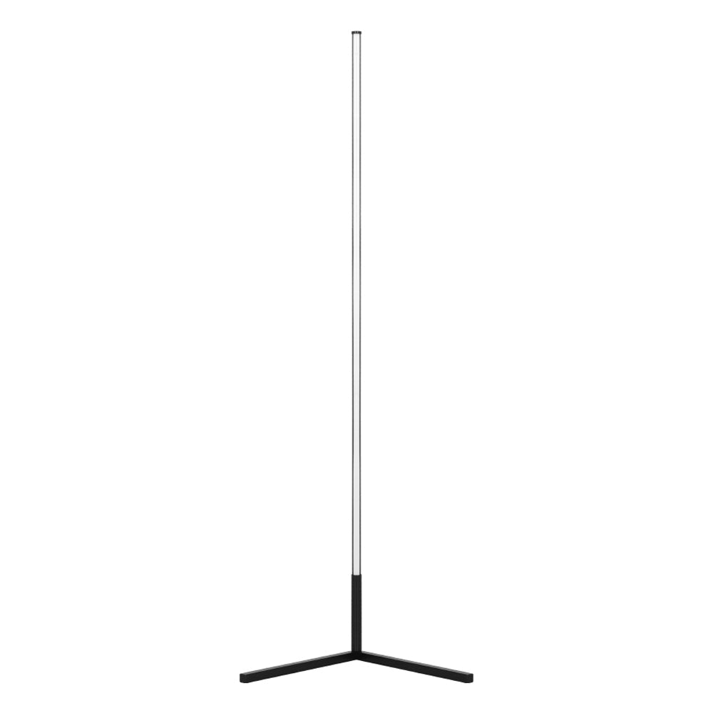 Modern minimalist 1.5m RGB LED corner floor lamp illuminating a contemporary living room space. — view 3