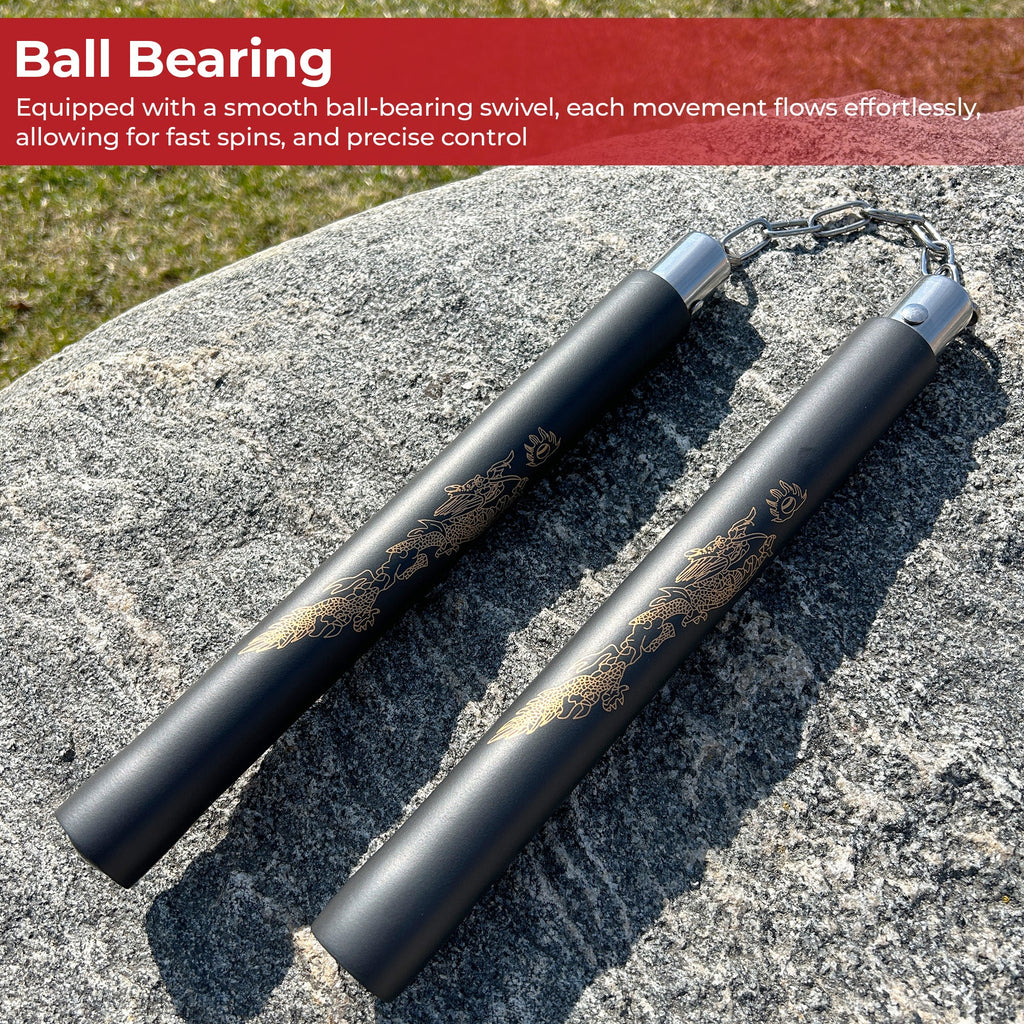 Laser Dragon Black Martial Arts Nunchaku-4