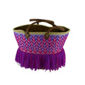 Artisan Purple Fuchsia Fringe Tote-0