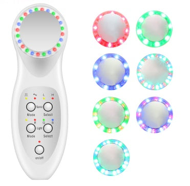 Advanced LED light therapy facial device for skin rejuvenation and deep cleansing treatments at home