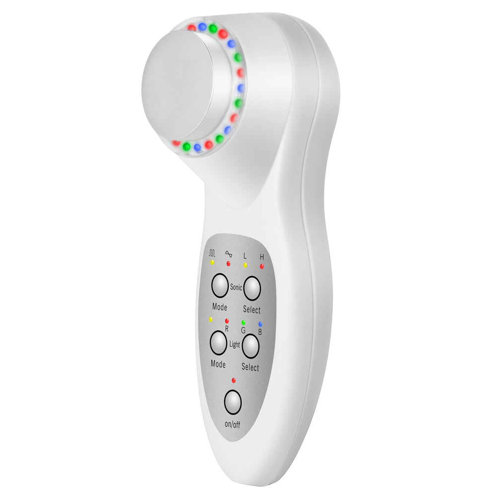 Advanced LED light therapy facial device for skin rejuvenation and deep cleansing treatments at home — view 2