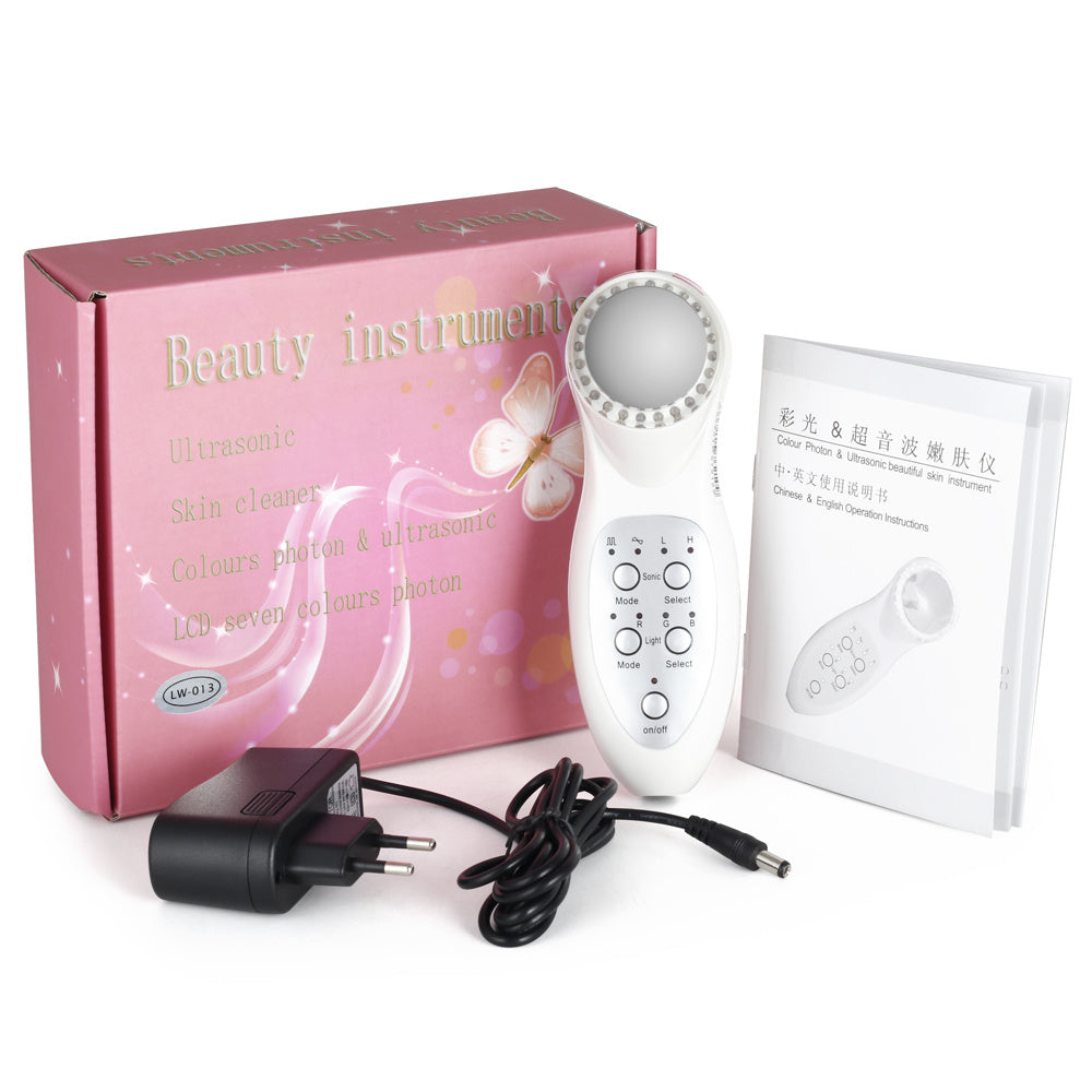 Advanced LED light therapy facial device for skin rejuvenation and deep cleansing treatments at home — view 4