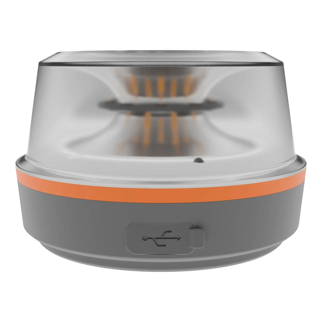 Compact orange LED road flare emergency warning light with magnetic base for vehicle safety and visibility — view 4