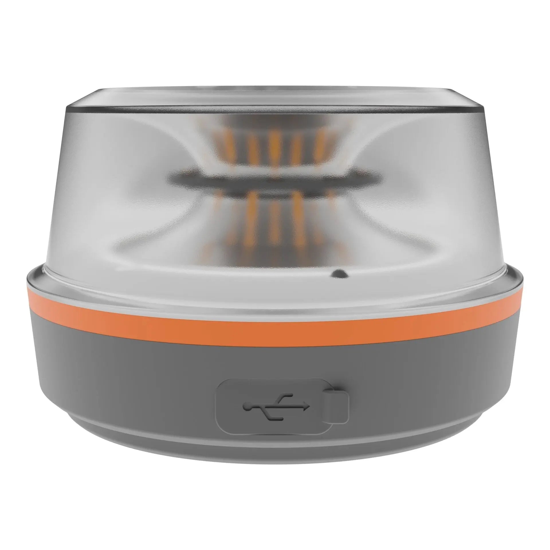 Compact orange LED road flare emergency warning light with magnetic base for vehicle safety and visibility — view 4
