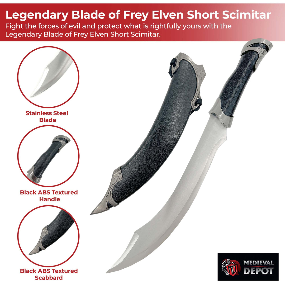 LOTR Legendary Blade of Frey Elven Short Scimitar-2