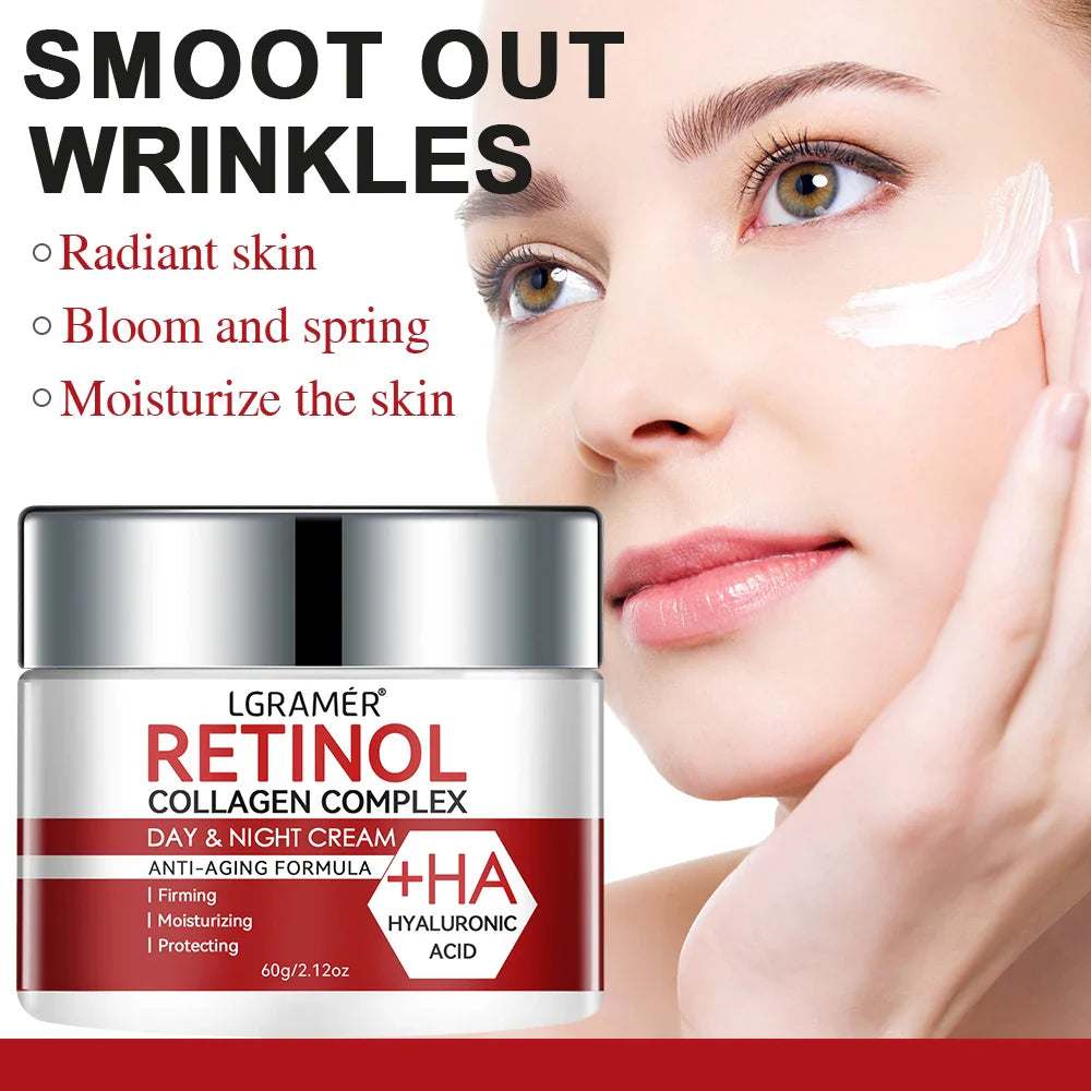 LGRAMER retinol face cream jar for anti-aging and daily skin hydration