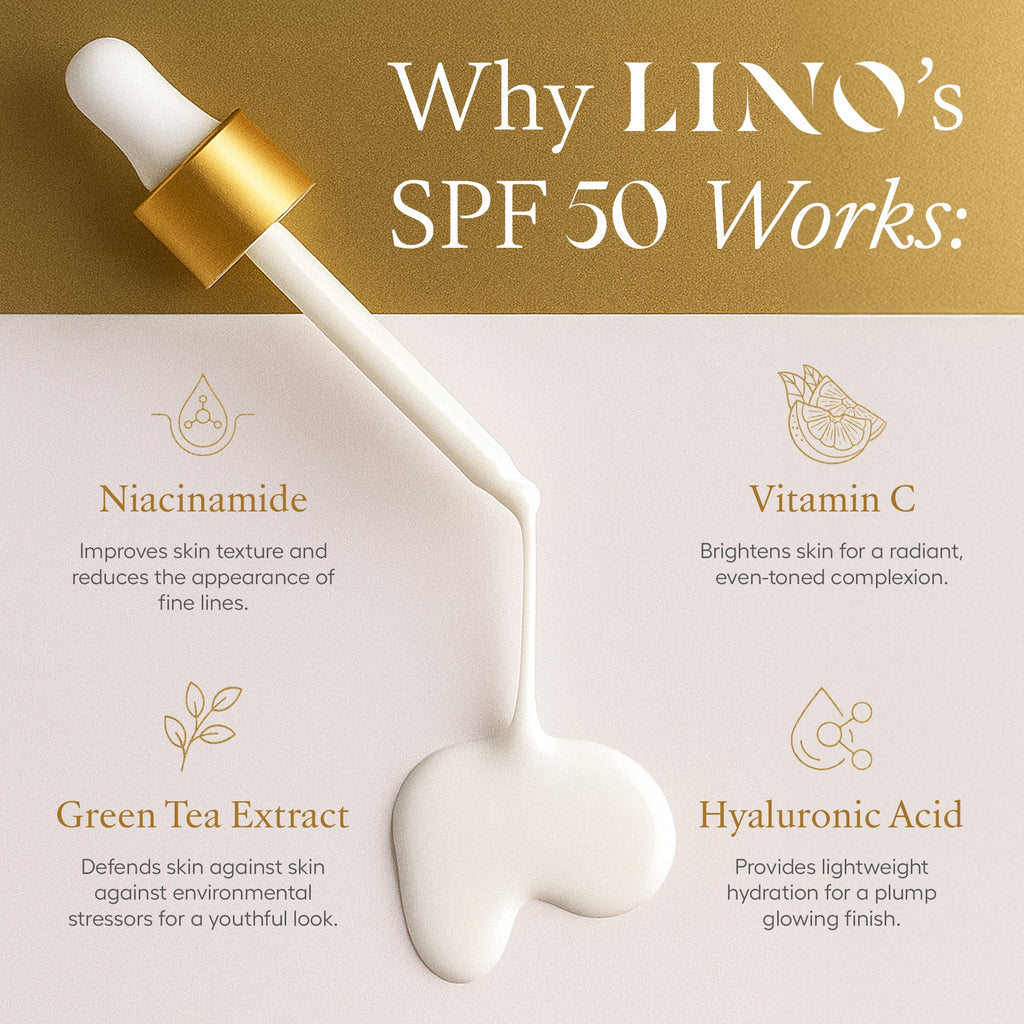 All-in-one face serum with SPF 50 and vitamin c in a sleek minimalist pump bottle. — view 4