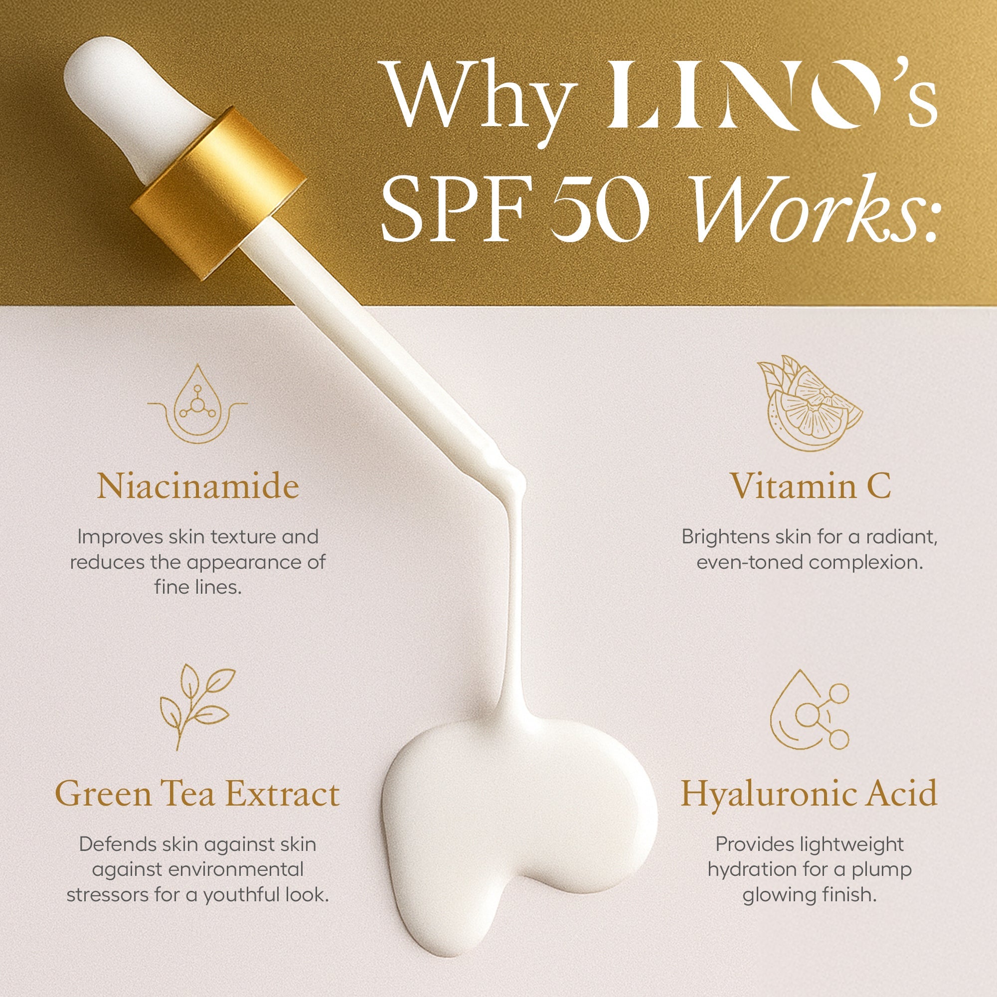 All-in-one face serum with SPF 50 and vitamin c in a sleek minimalist pump bottle. — view 4