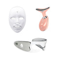 Ultimate LED skincare bundle featuring silicone face mask, eye mask, and sculpting facial wand