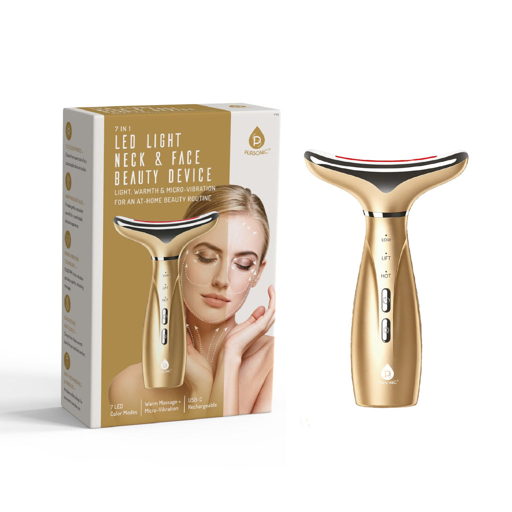 7-Color LED Light Therapy Neck & Face Device – Multi-Mode Rejuvenation System-4