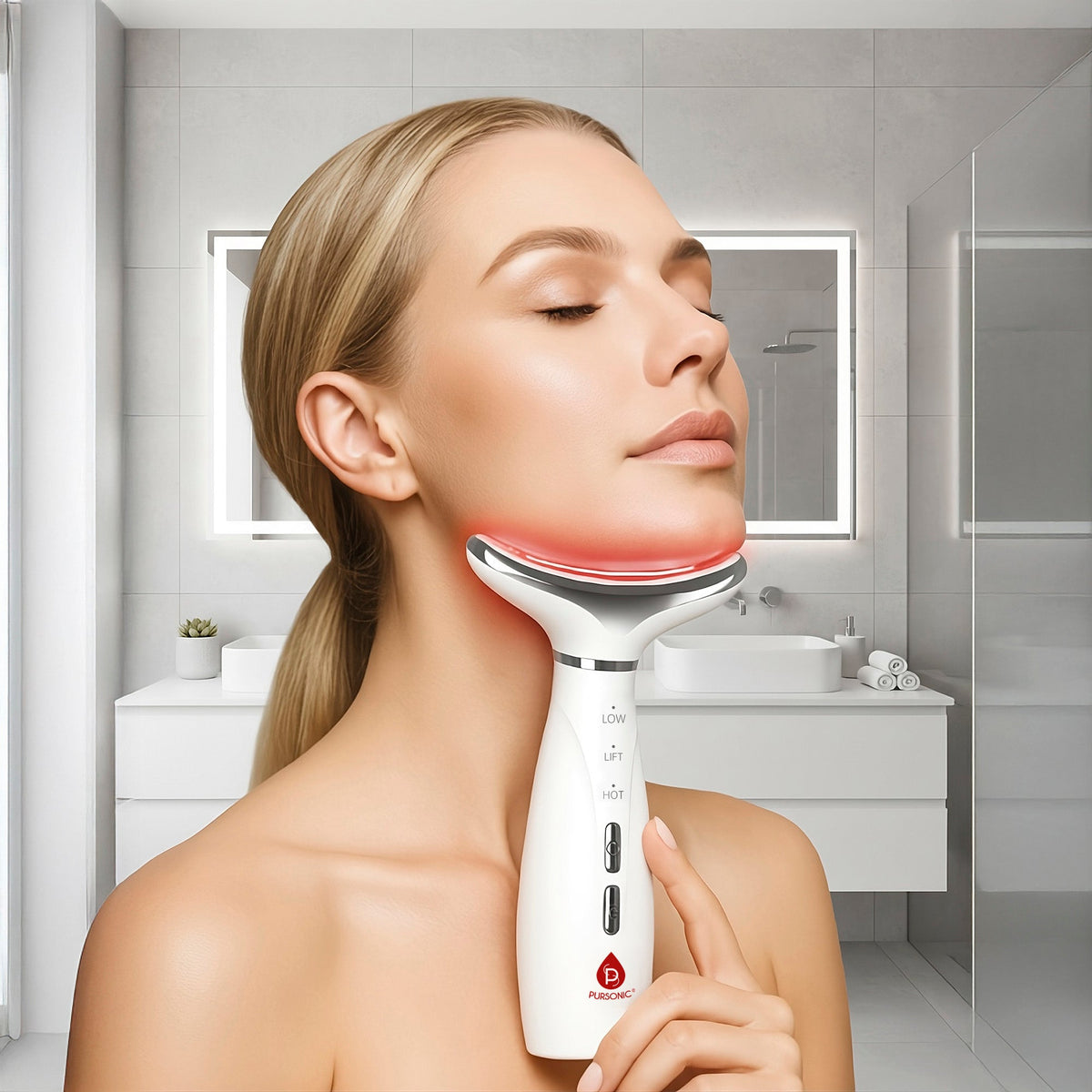 7-in-1 LED Therapy Device for Face & Neck + 3-in-1 Facial Cleansing System-4