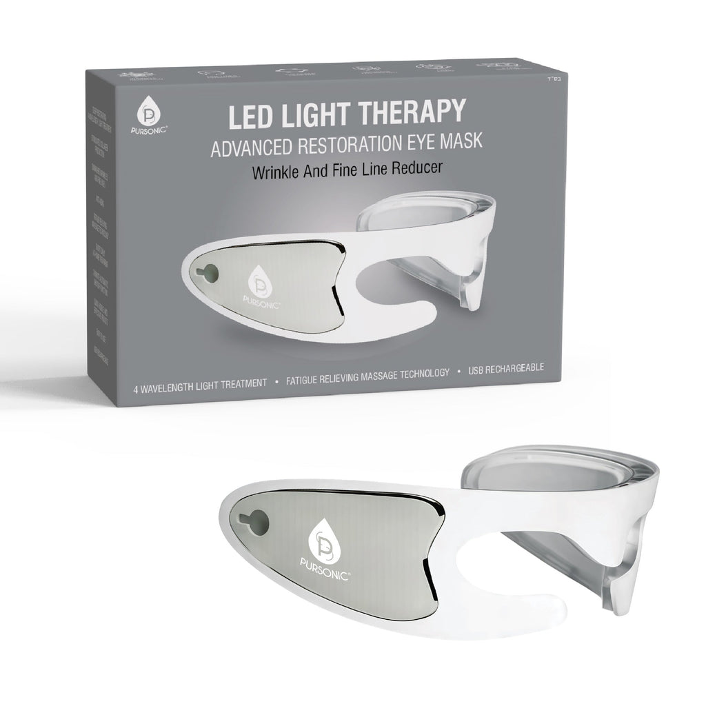 LED rejuvenation bundle with white facial sculpting wand, eye mask, and gua sha device. — view 2