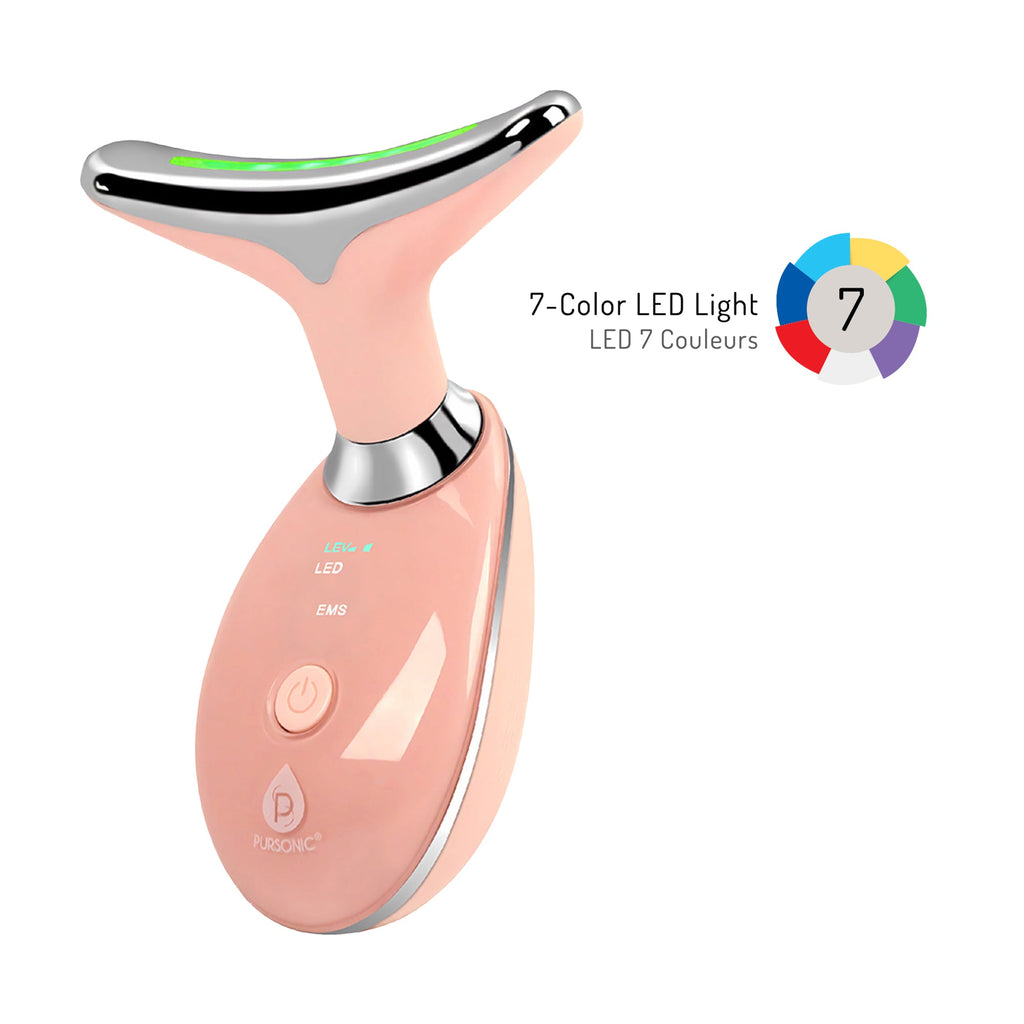 Pursonic 7-in-1 LED light therapy face and neck sculpting beauty wand device — view 3