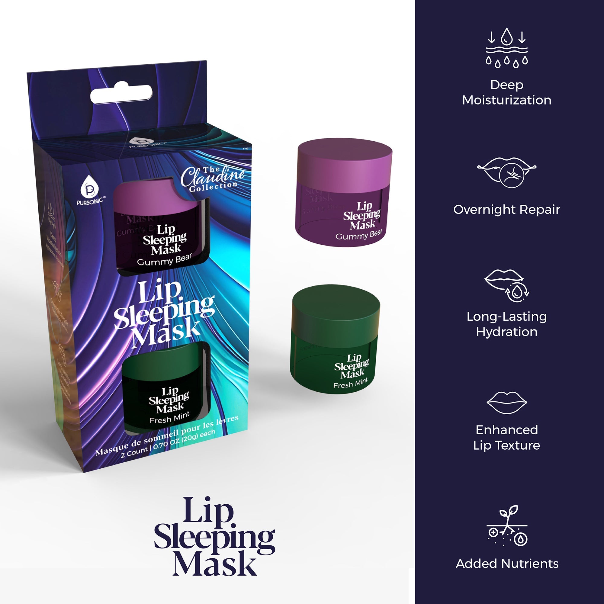Ultimate glow skincare set featuring anti-aging serums, hydrating lip oils, and overnight lip mask — view 4