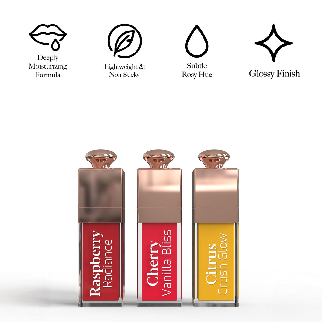 Ultimate glow skincare set featuring anti-aging serums, hydrating lip oils, and overnight lip mask — view 3