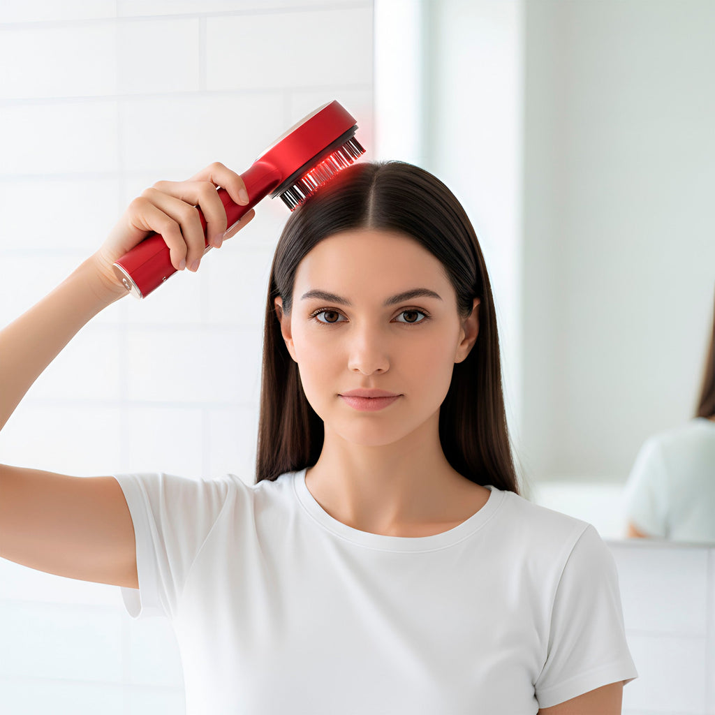 Pursonic red light LED scalp therapy brush and rotating facial cleansing device with attachments — view 5