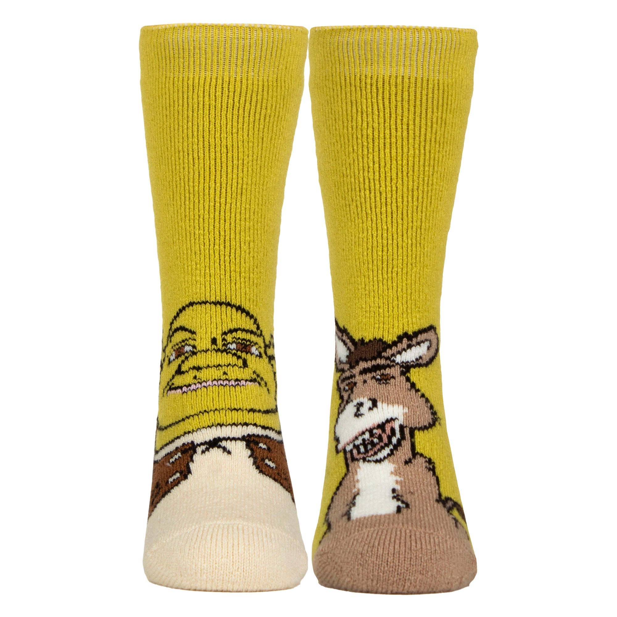 Kids thermal Shrek patterned novelty socks with soft brushed inner lining for winter warmth
