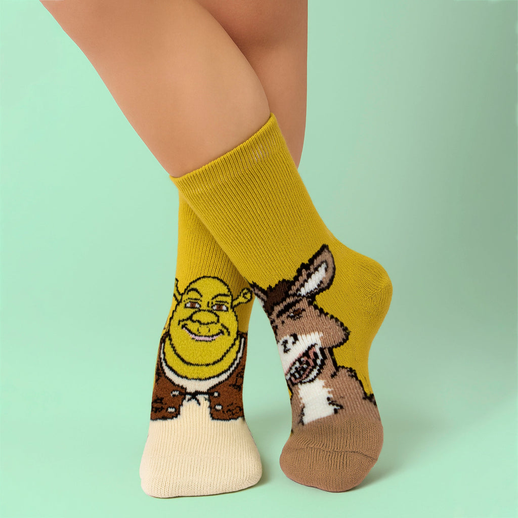 Kids thermal Shrek patterned novelty socks with soft brushed inner lining for winter warmth — view 4
