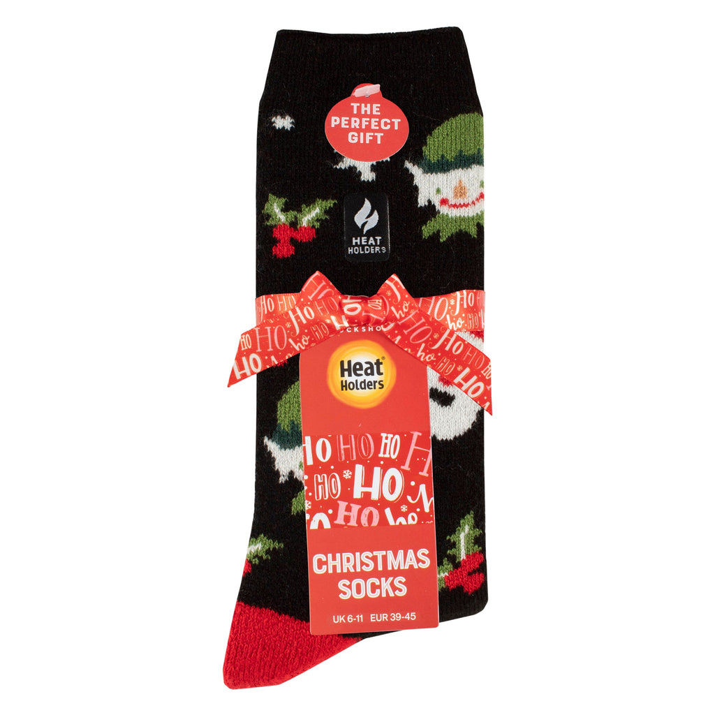 Men's thermal lite Christmas novelty socks featuring festive winter knit patterns in a breathable cozy fabric — view 2