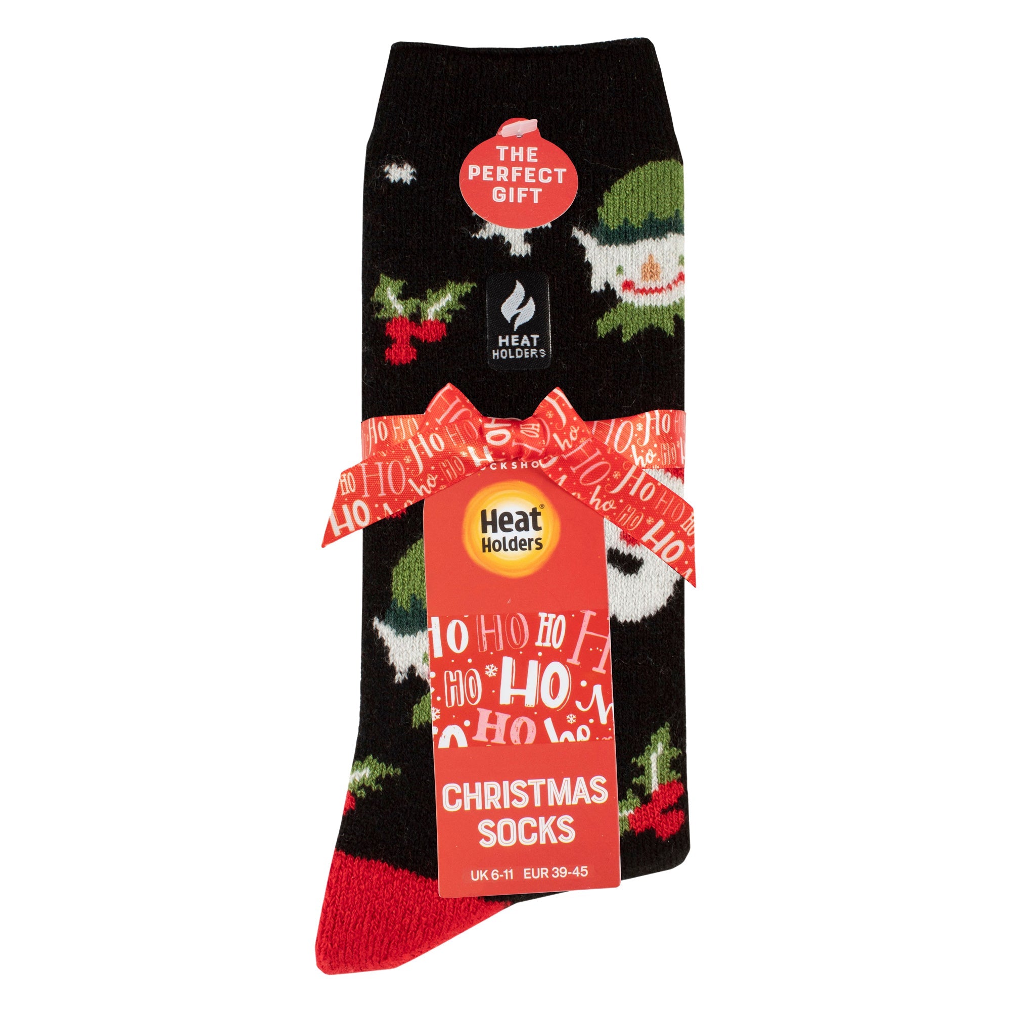 Men's thermal lite Christmas novelty socks featuring festive winter knit patterns in a breathable cozy fabric — view 2