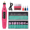 LULAA electric nail drill machine set with interchangeable bit accessories for professional manicure and pedicure care
