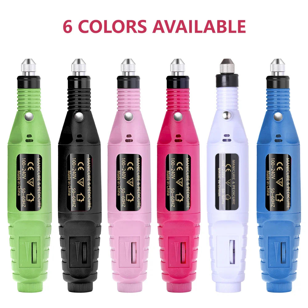 LULAA electric nail drill machine set with interchangeable bit accessories for professional manicure and pedicure care — view 2