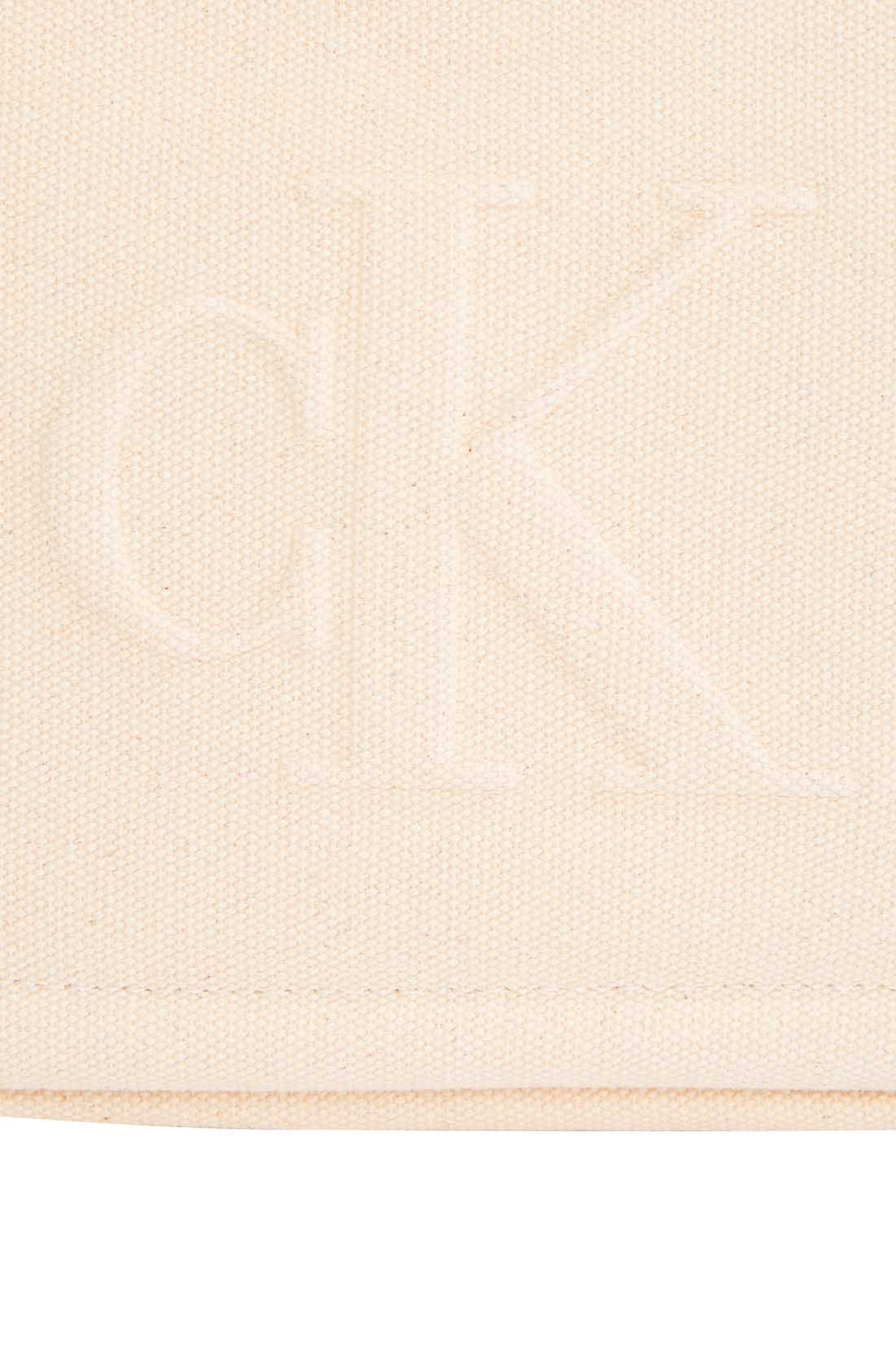 Women's sand cotton mini canvas tote bag with top handles and adjustable shoulder strap — view 7