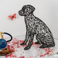 Elegant Labrador Wire Art Sculpture – Modern Decor in Black or White-0