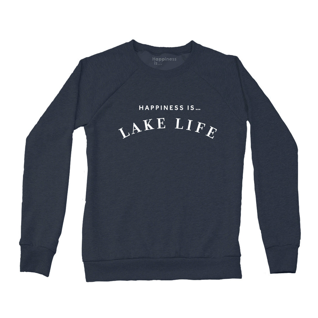 Women's Lake Life Crew Sweatshirt, True Navy-0
