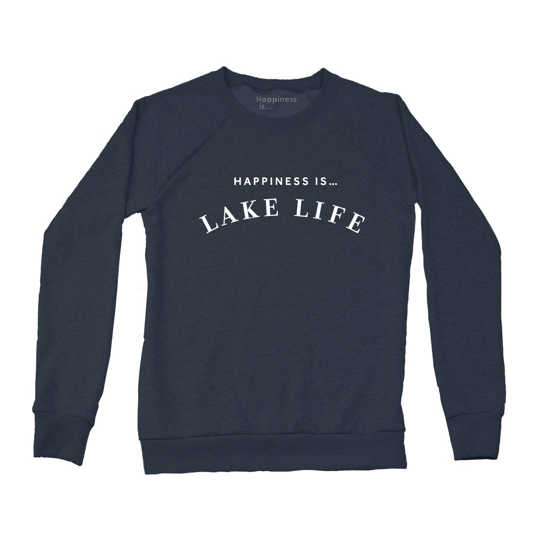 Women's Lake Life Crew Sweatshirt, True Navy-0