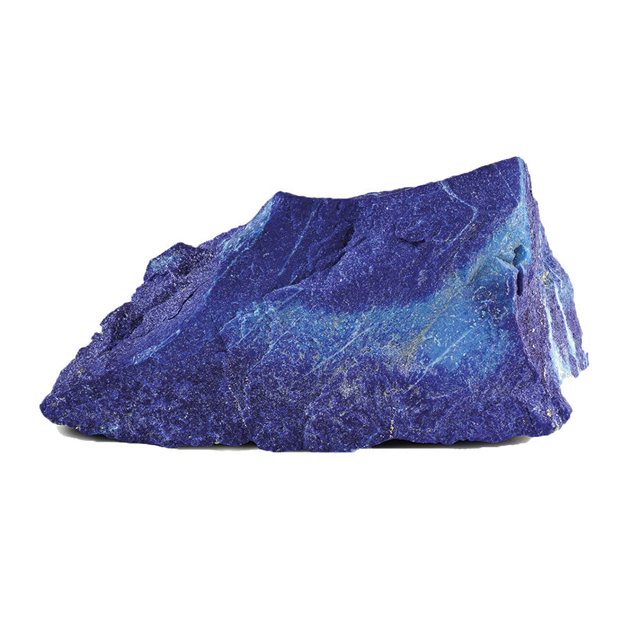 Pierre de Lapis Lazuli sur fond blanc