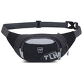 Large capacity water resistant multifunctional waist pack with adjustable strap and multiple zippered pockets
