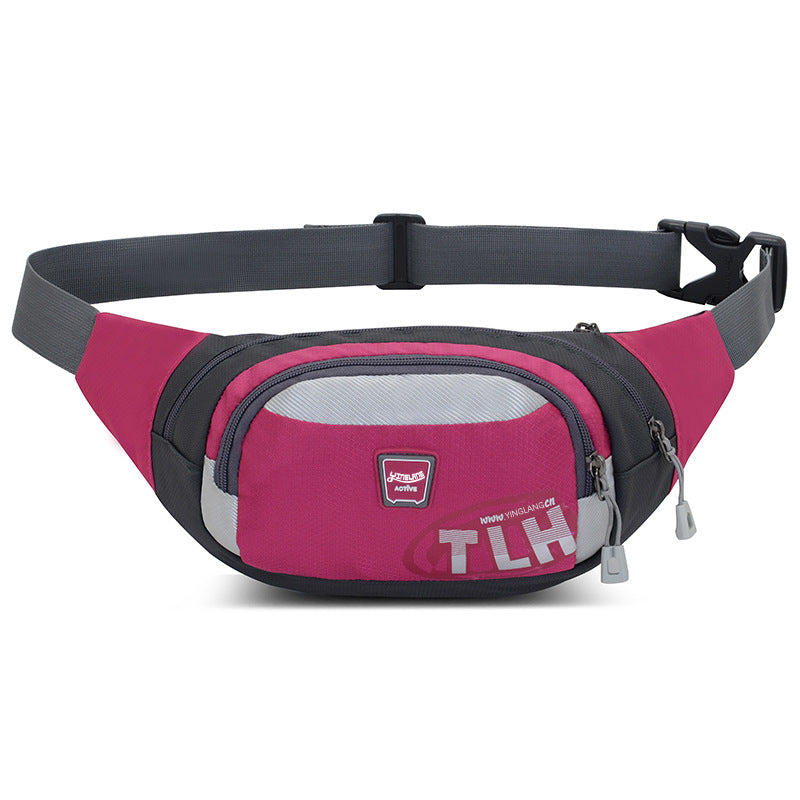 Large capacity water resistant multifunctional waist pack with adjustable strap and multiple zippered pockets — view 3