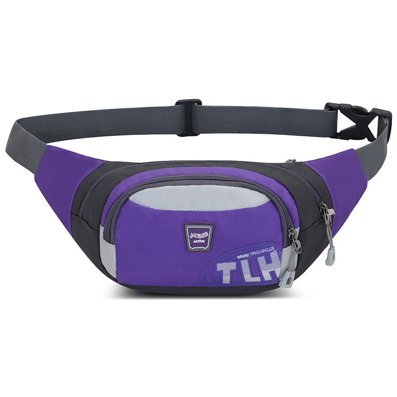 Large capacity water resistant multifunctional waist pack with adjustable strap and multiple zippered pockets — view 4