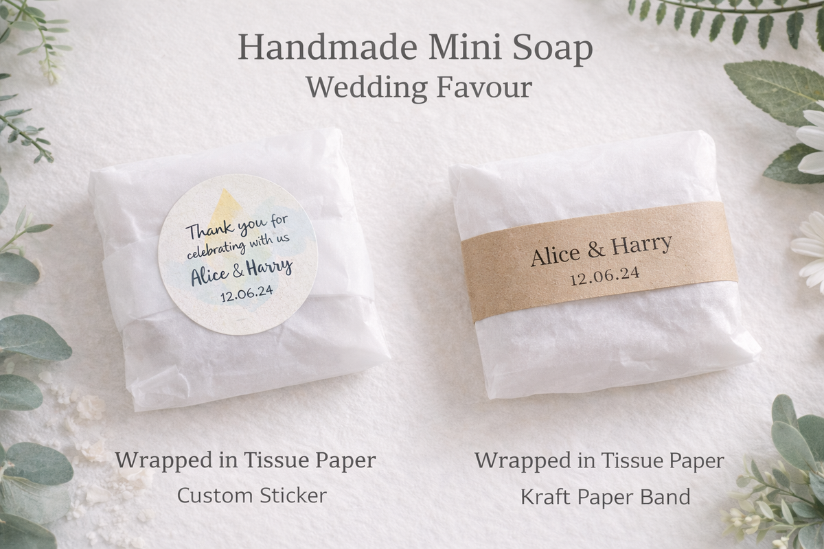 🌿 Personalised Mini Soap Wedding Favours (25 pieces)-2